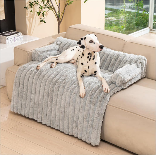 Avont Breathable Dog Couch Mat, Non-Slip Sofa Protector with Soft Plush
