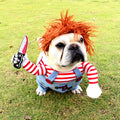 GOYOSWA Dog Halloween Costumes, Pet Deadly Doll Dog Costume Funny Dog Costumes Dog Halloween Costume Clothes for Small M