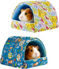 2 PCS Guinea Pig Hideout Guinea Pig House,Washable Hamster Hideout Small Animal Cage Accessories for Mouse Chinchillas H