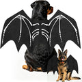 Olanrun Large Dog Halloween Costumes, Adjustable Dog Bat Wings Costumes for Large Dogs with Pumpkin Bell Skeleton Print 