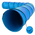 Houseables Dog Tunnel, Dog Agility Tunnel, Agility Equipment, 18 Feet, Puppy Obstacle Course, Pet Playground, Crawling, Small, Medium, Large, Indoor/Outdoor, Play, Pop Up Set, Exercise Tube, Toy, Blue