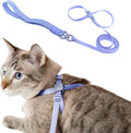 Cat Harness and Leash 2-in-1, Escape Proof Anti-Choking Harness Adjustable Lightweight Leash One-Piece Non-Detachable fo