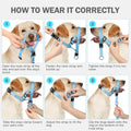 Weesiber No-Pull Dog Head Collar, Adjustable Dog Muzzle Leash Padded Head Halter Training Nose Leash, Easy Control for W