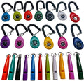 Dog Training Clicker and Ultrasonic Dog Whistle Set(2 clickers and 2 Whistles), Puppy Behavior Training Tool with Coil W