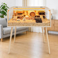 PROLEE Hamster Cage Wooden Chew Proof, Extra Large Mice and Rat Habitat Openable Top with Acrylic Sheets Solid Built Sma