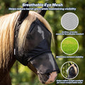 Horse Fly Mask with Ears & Detachab Nose Cover, Medium