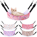Geelin 4 Pcs Cat Hammock for Cage Soft Hanging Pet Hammock Bed with Adjustable Straps and Metal Hooks Double Sided Bed for Large & Small Cats Ferret Rat Sugar Glider(Paw,20 x 24 Inch)