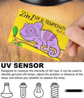 2-in-1 Reptile UV Light Meter Detector Sensor Tester (2, Yellow)