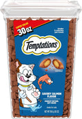 Temptations Classic Crunchy and Soft Cat Treats, Savory Salmon, 30 oz