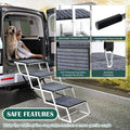 Joyrally Dog Steps for Car, Foldable 4-Step Stairs for SUVs and Trucks