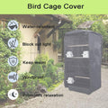 SYOOY Bird Cage Cover Good Night Birdcage Cover Universal Blackout Bird Parrot Cage Cover Durable Washable for Parakeets Lovebirds Budgies Macaw Conure Square Cages - Black