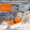 Lelepet Dog Coat Waterproof Dog Jacket Fleece Vest with Adjustable Buckle