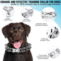 MOZETO Dog Collar, Adjustable Quick Release Stainless Steel Dog Training Collar with Metal Buckle for Medium/Large Dogs