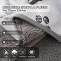 CAPT.SNOOZE Waterproof Dog Blankets Pet Blanket 50"x60", Soft Fluffy Sofa Car Bed Protector, Reversible Sherpa Fleece Dog Blanket for Large Dogs(Light Grey-Paws)