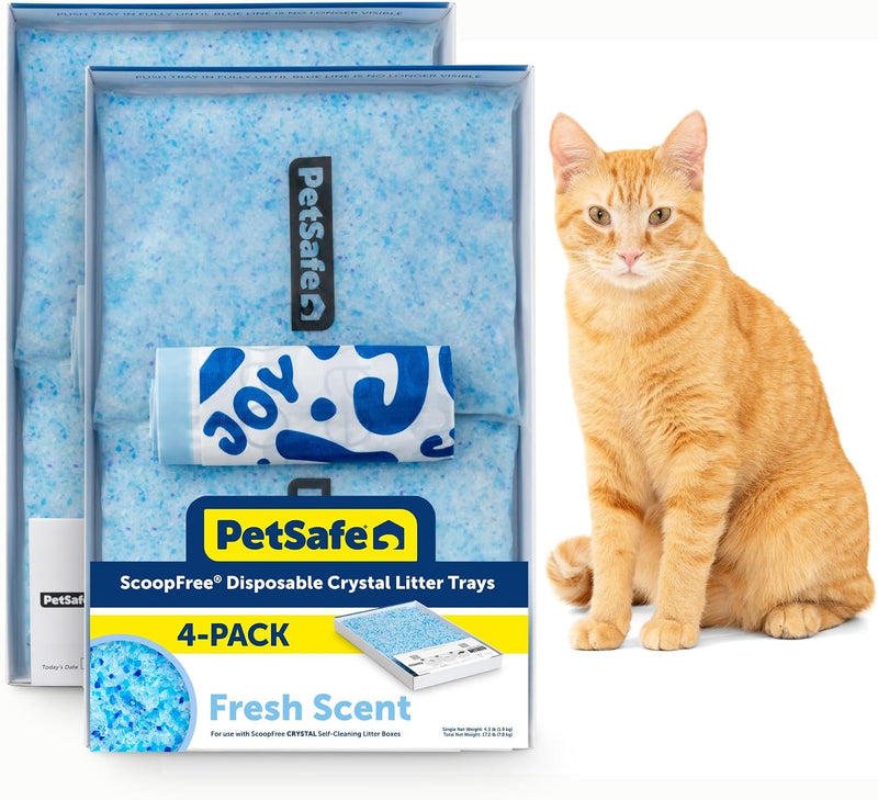 PetSafe ScoopFree Disposable Crystal Cat Litter Tray, Fresh Scent