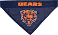 NFL DOG BANDANA - CHICAGO BEARS REVERSIBLE PET BANDANA. 2 Sided Sports Bandana with a PREMIUM Embroidery TEAM LOGO, Larg