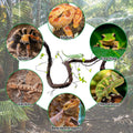 VCEPJH Extra Large Reptile Vines Thick Terrarium Plants 78 Inches Long Flexible Climbing Branch with Leaves Snake Tank A