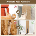 FHTONGE 71x15.8" Thickened Cat Wall Climbing Carpet with 16 Fixed Nails