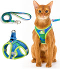 PetThem Upgraded Cat Harness and Leash Set - Step-in Escape Proof Adjustable Cat Harness, Comfortable Soft Lightweight, 