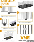 Guinea Pig Cages with Waterproof Liner, Expandable Small Animal Plaype