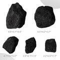 2.2-8.1 Inches Natural Black Lava Rock, 5 PCS Mixed Sizes Aquarium Rocks for Aquascaping, Terrariums, Reptile Tanks & Aq