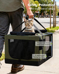 Pecute Large Cat Carrier, Soft Double Pet Crate for 2 Cats Travel