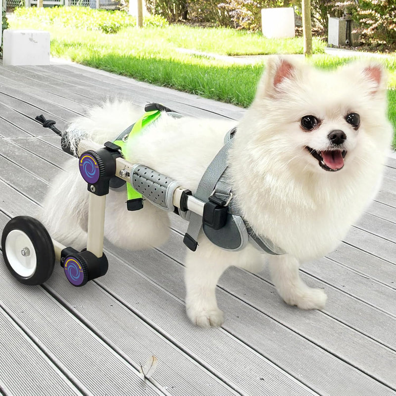 LetPetRun Adjustable Dog Wheelchair for Back Legs Mobility Support Lightweight Pet Wheelchair for Disabled Hind Legs Walking Stable Dog Cart for Pets, Pink (Small)