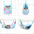 8 Pcs Sugar Glider Cage Set, Small Animal Fleece Hammock Set, Hanging Bed, Climbing Bridge and Toys for Sugar Gliders, F