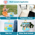 Tfwadmx 2-Tier Portable Dwarf Small Hamster Carrier Travel Cage,Blue