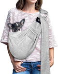 CUBY Dog and Cat Sling Carrier - Hands Free Reversible Pet Sling Bag - Ring Sling Adjustable - Suitable for Puppy, Small