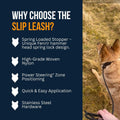 Fenrir Slip Leash 1.4m Professional Dog Training Lead to Stop Pulling, Perfect for Walks, Easy to Use, Spring Loaded Stopper, Light Weight and Durable