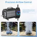 254GPH Aquarium Air Pump, Adjustable Quiet Fish Tank Bubbler, Commercial Air Pump with Completely Accessories, Oxygen Ae