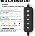 24/7 LED Aquarium Light for 12-18 Inch Plant & Fish Tank IP68, 12-Color & Gradient & Full Spectrum with Sunrise-Daylight