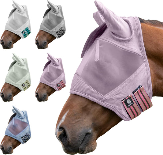 Equinavia Algard Soft Mesh Horse Fly Mask with Ears, 45 SPF UV Protection