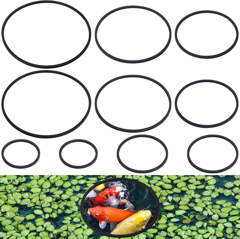 PAGOW 10pcs Fish Feeding Rings Set, 5 Sizes Floating Aquarium Plant Corral