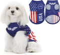 American Flag Inspired Dog Vest: Perfect Dog Shirt, Ideal Tank Top for Everyday Wear, Independence Day Celebrations Quality Materials for a Cute and Stylish Look Blue USA M