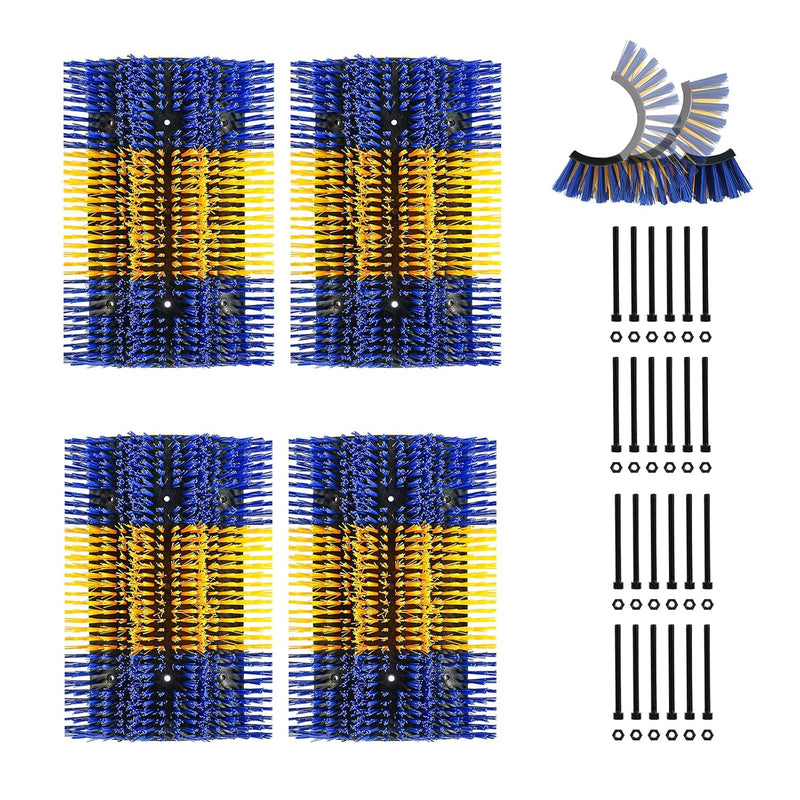 Livestock Scratching Brush, 4PCS Upgraded Cattle Scratcher with 24 Screws, Horse Brush for Grooming, Relieve Itching on 