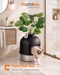 FEANDREA Plant Cat Litter Box Enclosure with Artificial Plant,19.3" L Inch