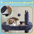 Hey-brother Cat Tree Tower with 3 Condos, Step Climbing Pathway MPJ081G
