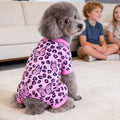 Dog Summer Pajamas Onesie Soft Breathable Puppy Jumpsuit Lightweight Dog Clothes for Small Medium Dogs Cat Pet Clothes(Pink Leopard, Medium)