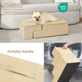 EHEYCIGA Dog Stairs for Bed 18" H, 4-Step Dog Steps for High Bed, Pet Steps for Small Dogs and Cats, Non-Slip Balanced Pet Ramp Indoor, Graige