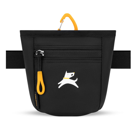 OllyDog Goodie Treat Bag, Dog Treat Pouch, Waist Belt Clip for Hands-Free Training, Magnetic Closure, Dog Training and Behavior Aids, Three Ways to Wear (Raven S'25)