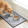 Dog Food Mats for Floors Absorbent, Pet Cat Food Mat - Non Slip Dog Bowl Mats for Food and Water, Eco-Friendly Boho Dog 