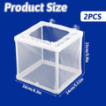 2 Pack Fish Incubator Mesh Box Aquarium, 6.3" x 5.51" x 5.91" Breeder Box for Fish Tank White Nylon Mesh Fishes Breeder 
