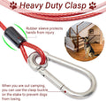 PAWNISAW Chew Proof Dog Leash, 5 FT Dog Tie Out Cable Lead with Handle
