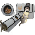 HAIDIVAN Pet 4-in-1 Cat Tunnel, Carrier, House & Scratcher – Detachable and Combinable – Indoor Beds, Outdoor Use, Cat Toys & Furniture (Gray)