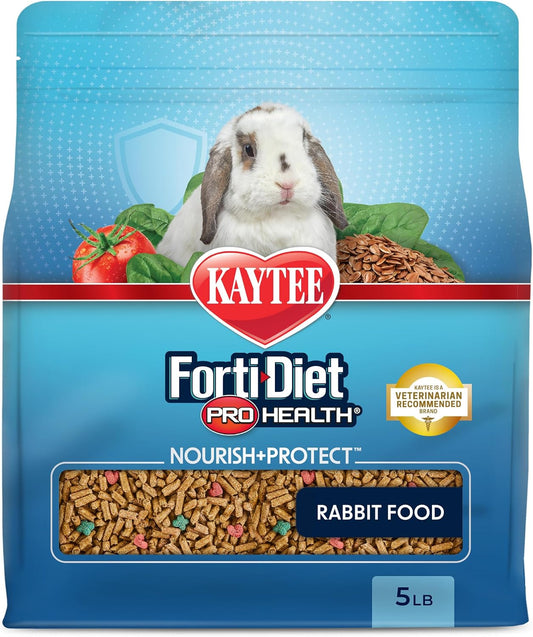 Kaytee Forti-Diet Pro Health Nourish+Protect Adult Rabbit Food, 5 lb