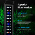NICREW C10 Plant Aquarium Light, 18-24 in, 13W, Full Spectrum with Timer