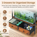 Snughome 29 Gallon Fish Tank Stand, Heavy Duty Aquarium Stand with Storage Drawers, 3-Tier Metal Frame Fish Tank Rack fo