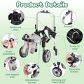 Dog Wheelchair for Back Legs，Adjustable Pets Cart Mobility Aids for Little Pets,Chest & Thigh Support,Suitable Small Med